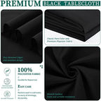 Showgeous 60x126 Inch Black Rectangle Tablecloth 10 Pack Fit 7FT Table - Image 4