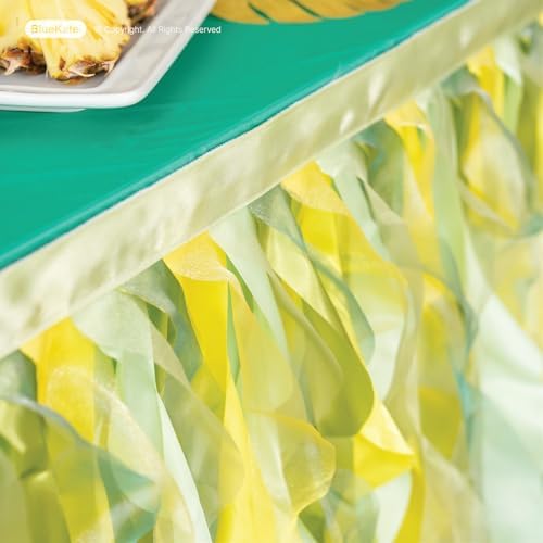 Lemon Green Table Skirt. 6ft Table Skirt with Double Layer Organza! Jungle Theme Decorations, Birthday, Tropical Party Decorations. Tutu Table Skirts for Rectangle Tables 6ft - Image 5