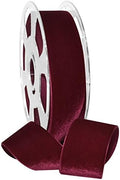 Morex Ribbon Nylvalour Velvet Ribbon, Nylon, 1 1/2 inches by 11 Yards, Wine, Item 01240/10-424, 1 1/2" by 11 yd by MorexRibbon