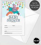 Pack of 30, Boy/Girl Baby Shower Party Collection, Baby Shower Invitation Cards, Fill in the Blank Invites WIth Envelopes, Animals Theme Party Supplies - Image 2