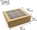 20-Ct Kraft Treat Boxes, 6.5x6.5x1.9in, Window & Dividers - Image 5