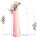 Arch Backdrop Stand Set of 3 (7.2FT,6.6FT,6FT),White Backdrop Arch by Unknown