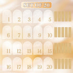 Frosted Arch Table Numbers 1-20 with Stands, Gold 3D Wedding Table Numbers - Image 4