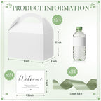 Maitys 24 Set Welcome Boxes for Wedding Guests 9x6x6 Gable Boxes Sage Green - Image 2