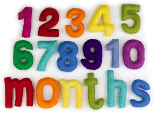 Counting Set- Monthly Milestone 3” Numbers- Rainbow by MatthewMae