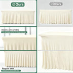 BDDC One-Piece Spandex Table Cloth Skirt for 8FT Rectangle Tables - Image 4