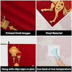 AOFOTO 20x10ft Happy Chinese New Year Backdrop China Spring Festival Lunar Year of The Horse Decoration Banner Paper Cut Flowers CNY Lanterns 2026 Background Party Supplies Photoshoot Studio Props - Image 3