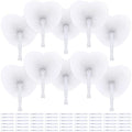 Aodaer 72 Pack Heart Shaped Folding Fans White Paper Fans Handheld Fans with Plastic Handles for Party, Wedding, Anniversary Decoration by Aodaer