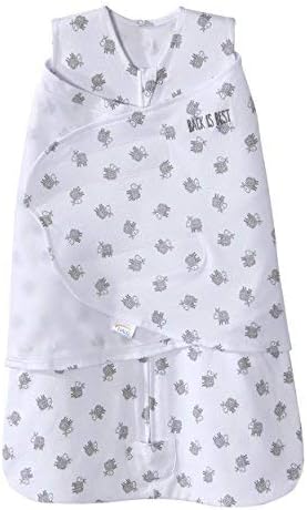HALO 100% Cotton Sleepsack Swaddle, 3-Way Adjustable Wearable Blanket, TOG 1.5, Lamb Scribble White, Newborn, 0-3 Months - Image 4