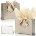 DOYIDE 50 Pack Gift Bags Medium Size with Ribbon &Tissue Paper, 9"x7"x3.1" by DOYIDE