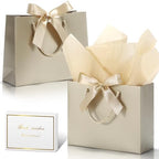 DOYIDE 50 Pack Gift Bags Medium Size with Ribbon &Tissue Paper, 9"x7"x3.1" by DOYIDE