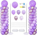 Purple Balloon Column Stand Kit of 2 with Lavender Balloons by ZyloonDecoration