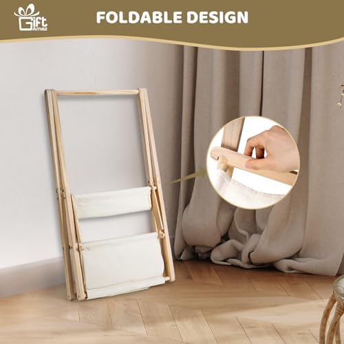GiftAmaz Wooden Baby Shower Crate Closet, Double-Layered Baby Basket - Image 3