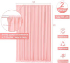 Blush Pink Backdrop Curtain for Parties Baby Shower Wrinkle Free Pink Photo Curtains Backdrop Drapes Fabric Decoration for Wedding Birthday Party 5ft x 8ft,2 Panels - Image 5