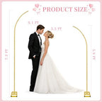 RELBRO Half Arch Balloon Backdrop Stand with Base, 7.2 x 5.9 Feet, Gold - Image 2