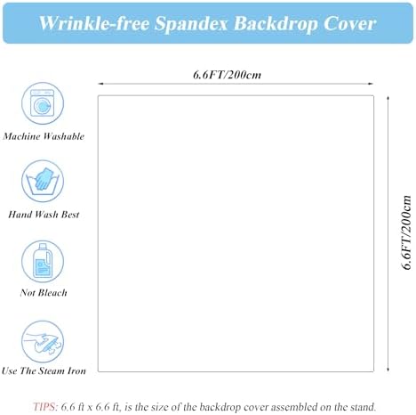 Square Backdrop Arch Cover Baby Blue 6.6FT x 6.6FT Square Arch Backdrop Covers Stretchy Spandex Fitted Square Backdrop Cover for Birthday Party Wedding Ceremony Banquet Decoration - Image 4
