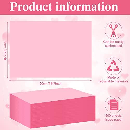 Teling 500 Sheets Tissue Paper for Gift, Light Pink, 14 x 20 Inch - Image 2