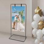 Adjustable Wedding Welcome Sign Stand, 31.5*19.7*68.9in Heavy Duty Easel Stand for Sign with Exquisite Leather Buckles, Wedding Sign Holder, Metal Floor Standing Easels for Poster Display - Image 5