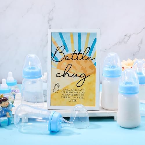 Roowest Bottle Chug Baby Shower Games Favors, Blue, Sun - Image 4