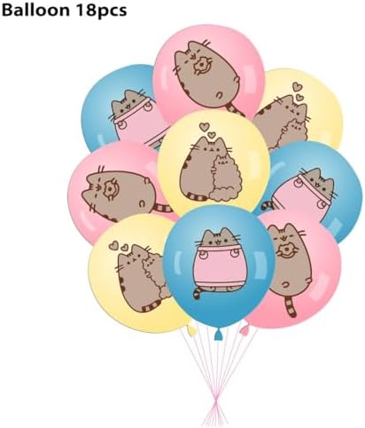 Adorable Cat Party Decorations Kit - Includes Banner, Balloons, Cake/Cupcake Toppers & Hanging Swirls, Perfect for Birthday, Graduation & Themed Pet Parties - Image 4