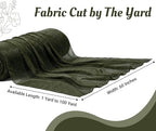 Pack of 5 Yard Chiffon Drapery Fabric, 60" Wide, Multiuse - Olive Green - Image 2