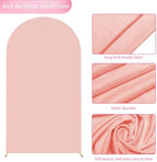 Wokceer 7.2FT Arch Backdrop Stand and Cover Set,Arch with Pale Pink Cover - Image 4