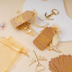 50 Pack Airplane Bottle Opener Favors, Metal Airplane Bottle Openers with Thank You Tags & Organza Bags, Travel Themed Party Favors, Destination Wedding Favors, Let the Adventure Begin Theme - Image 3