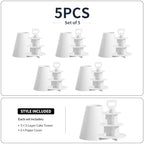3-Tier Cupcake Stand, 10 Set Cardboard Cupcake Tower with Paper Cover, Dessert Cup Cake Stand Tower for Birthday Wedding Party Decoration,Afternoon Tea Stand, Cupcake Tier Stand - Image 3
