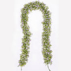 Artificial Baby Breath Flower Vines, Babys Breath Artificial Flowers Real Touch Faux Gypsophila Hanging Fake Baby's Breath Garlands for Wedding and Baby Shower Decor 2Pcs 5.8ft（Purple） by UqueetenLtd