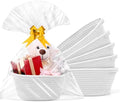 6 Pack Baskets for Gifts Empty, 12"x 8"x 5" White Woven Gift Baskets with 6 Bags and 6 Bows, Bulk Storage Baskets with Handles for Raffle, Baby Shower, Wedding, Party Favors by AFOROEOA
