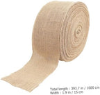 Beige Jute Cloth Ribbon Roll for Crafts Xmas Halloween Season - Image 2