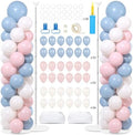 2 Sets Adjustable Balloon Column Stand Kit with Bases（Pink Blue） by Naozinebi