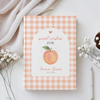Personalized Peach Baby Shower Guest Book, Custom Sweet Little Peach on the Way Memory Keepsake, Advice and Wishes for Baby Journal, New Parents Gift, Hardcover Lined Writing Notebook for Registry by Unknown