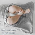 HALO 100% Cotton Sleepsack Swaddle, 3-Way Adjustable Wearable Blanket, TOG 1.5, Midnight Moons Grey, Small, 3-6 Months - Image 4