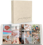Baby Photo Albums 4x6 Horizontal & Vertical Pictures Linen Baby Scrapbook by PaigeMcRaeHomeDecor