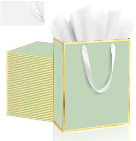 Addblu 28 Pack Bulk Luxury Gift Bags with Handles & 28 Tissue Papers by Unknown