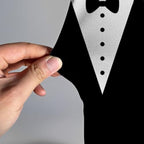 Father Boss Black Suit Bow Tie Arch Backdrop Cover for Boys Birthday Party Arched Stand Stretchy Fabric Covers Baby Shower Cake Banquets Parties Supplies Decorations4x7FT - Image 3
