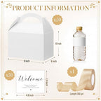 Maitys 50 Set Welcome Boxes for Wedding Guests 9x6x6 Gable Boxes, Gold - Image 2