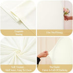 Ivory Arch Backdrop Cover 7.2FT 6FT Spandex Arch Covers Stretchy Backdrop Set of 2, Double-Layer Wrinkle Free Wedding Arch Stand Cover Party Backdrop Curtains for Baby Shower Birthday Party Decoration - Image 5