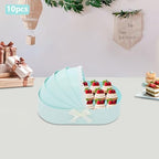 10 Pcs Flower Boxes, Cradle Baskets, Flower Arrangement Baskets, Cardboard Boxes for Wedding Celebrations, Shower Basket Gift Boxes, Cradle Gift Boxes (Blue) - Image 2