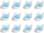 Mega Candles 12 pcs Scented Baby Powder Blue Glass Baby Bootie Container Candles, Palm Wax Candle, Baby Shower Gifts, Decorative Accent, Home Décor, Memory Keepsake, Party Favors, Relaxations by MEGA+CANDLES