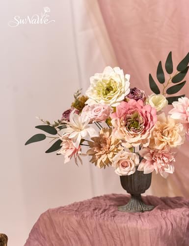 Artificial Flower Box Set Faux Flowers Fake Roses with Stems for DIY - Image 3