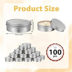 100 Pcs 1 Oz Mini Vanilla Scented Soy Candle Bulk, Tin Candles Gift - Image 3