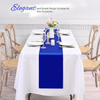 24 Pack Royal Blue Satin Table Runners, 12 x 108 Inch Table Runners for Rectangle Round Tables,Smooth Satin Table Runner for Wedding,Birthday Party Banquets Graduation Engagements Decoration - Image 4