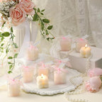 Nuanchu 30 Sets Bridal Shower Favors Pink 1.6" Mini Bubble Candles - Image 4
