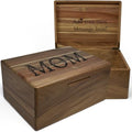 Gifts for Mom Birthday Unique - Wooden Keepsake Box with Names, Personalized Mothers Day Gifts from Son Acacia Wood Storage for Memories, Grandma Keepsake Box, Gift for Mom Bday, 11.5x8.5x5.5 in by TopObsession