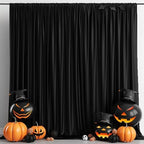 20x10ft Wrinkle Free Black Backdrop Curtain for Parties Soft Fabric Drapes Wedding Black Curtain Backdrop for Birthday Party Decorations Background for Photography 5x10ft, 4 Panels - Image 7