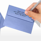 LUXPaper A2 Invitation Envelopes (4 3/8 x 5 3/4) - Vista Blue Metallic (250 Qty.) - Image 6