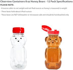 12 Pack - 8 Ounce Plastic Honey Bears w/Red Lids - Image 4