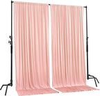 AK TRADING CO. 10 feet x 8 feet IFR Polyester Backdrop Drapes Curtains Panels with Rod Pockets - Wedding Ceremony Party Home Window Decorations - Blush Pink - Image 2
